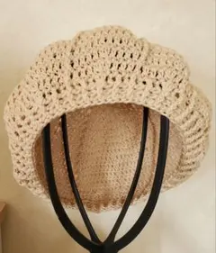 ベレー帽キャンドゥエンジェルコットンかぎ針手編みハンドメイド