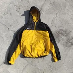 Columbia ナイロンジャケット S ブラック イエロー 切替デザイン