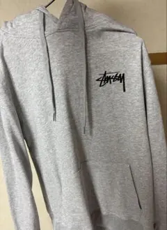 Stussy グレー フード付きパーカー　Mサイズ