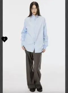 【MASU】 ZIP-UP FRILL COLLAR SHIRT