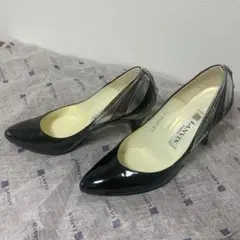 未使用品 LANVIN Paris パンプス ブラック23.5 ヴィンテージのサムネイル