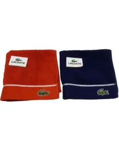 ラコステ LACOSTE　ハンカチ　レッド　ネイビー　２枚セット