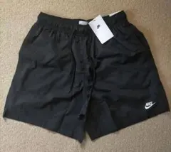 新品 NIKE ウーブン ショートパンツ M 黒 ナイロン ハーフ スイム 水陸