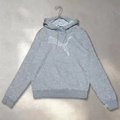 PUMA プーマ パーカー フーディ グレー ロゴプリント Mのサムネイル