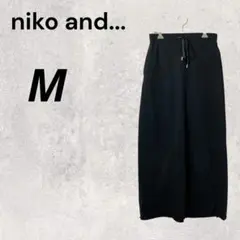 niko and... ニコアンド ブラック M スカート ゴムウエスト ロング