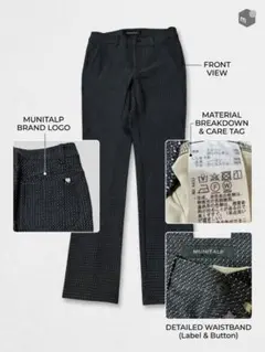 【極美品】ムニタルプ MUNITALP 総柄 ストレッチ パンツ ゴルフ　Mのサムネイル