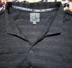 ★Calvin Klein グレー ブラック ポロシャツ L★美品