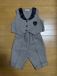 【美品】LUSTY チェック柄フォーマル スーツ90 セレモニー