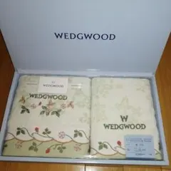 WEDGWOOD ウエッジウッド 刺繍タイプワイルドストロベリータオル グリーン
