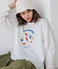 niko and グラフィック長袖Tシャツ