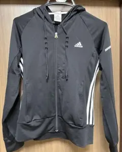 【今日まで】adidas アディダス ジャージ パーカー レディースMブラック