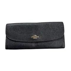 COACH コーチ 長財布 F59949 クロスグレインレザー メタルロゴ 本革