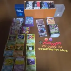 ポケモンカード引退品スリーブケースデッキカード ミュウツー状態悪め