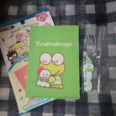 サンリオ けろけろけろっぴ ミニクリアファイル 推しごとラバーストラップ