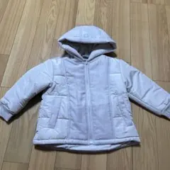 新品☆コムサイズム　ライトグレー　タフタ×スエードタッチ 中綿ブルゾン110㎝