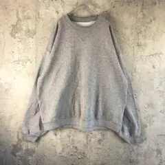 Y272古着　スウェット　グレー　無地　90s Y2K