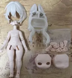 月飛び時間　特典　未塗装ヘアパーツ　フェイスパーツ　ボディセット