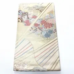 A2067 ●高級 正絹 唐織 六通 袋帯