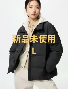 ユニクロ パウダーソフトダウンジャケット L ブラック