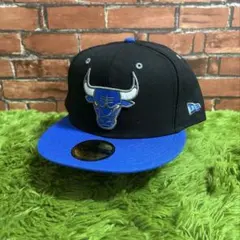 ニューエラ 59FIFTY シカゴ・ブルズ ブラック×ブルー 7 3/4