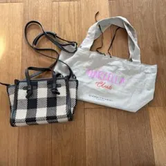 GIANNI CHIARINI チェック柄ショルダーバッグ