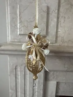 ご売約※ヨーロッパアンティーク イニシャル刺繍 レース ウッドレリーフ