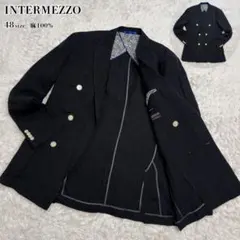 希少✨ リネン 100% ダブル テーラードジャケット インターメッツォ 48