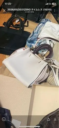 【未使用級】COACH コーチ ローグ ハンドバッグ 3way ペブルレザー 白