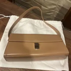 FURLA ベージュ レザー ショルダーバッグ