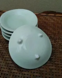 ミントグリーン 脚付き 小皿