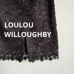 美品 LOULOU WILLOUGHBY スカート 透け感 星 スター ブラック