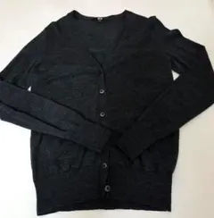 UNIQLO ダークグレー Vネックカーディガン Sサイズ