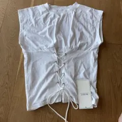 Re:EDIT レースアップTシャツ Mサイズ ホワイトのサムネイル