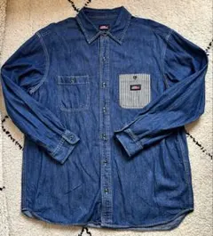 ディッキーズ デニムシャツ 3L ストライプポケット付き