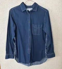 UNIQLO長袖シャツINESコラボ花柄切り替え