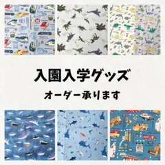 男の子用【入園入学グッズ/オーダー受付】レッスンバッグ/体操着袋/巾着/上靴袋等