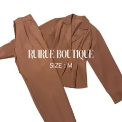 【RUIRUE BOUTIQUE】パンツスーツ セットアップ ベルト付 サイズM