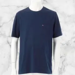 TOMMY HILFIGER ソリッドポケットTシャツ 半袖 ネイビー Lサイズ