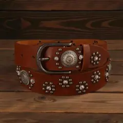 スタッズベルト y2k コンチョベルト アメリカン ウエスタンベルト カジュアル