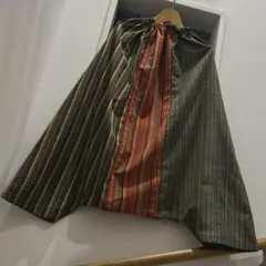 着物リメイク　サルエルパンツ　しぼり　正絹　6-06 2025年最新着物リメイクサルエルパンツの人気アイテム - メルカリ