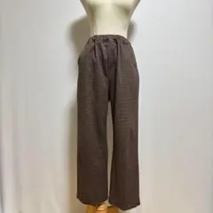 Samansa Mos2 blue ウールライクツイードワイドエッグパンツ（F）のサムネイル
