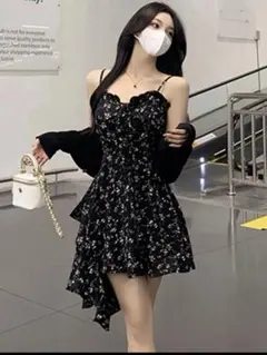 SHEIN フローラルオールオーバープリント　花柄　キャミ　ワンピース