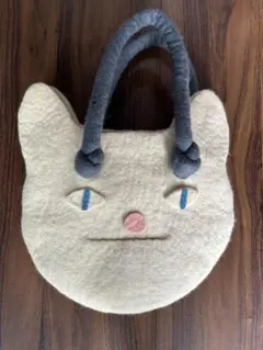 猫 ねこ ネコフェルトバッグ