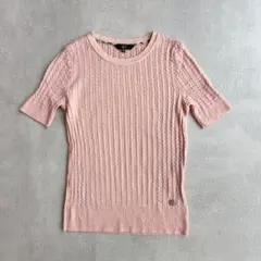 DAKS ダックス　ケーブル編み　半袖ニット　日本製のサムネイル