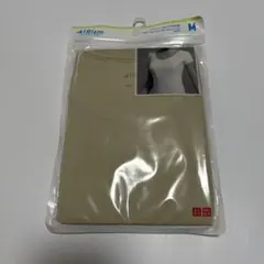 AIRism ベージュ Mサイズ UネックT(半袖)