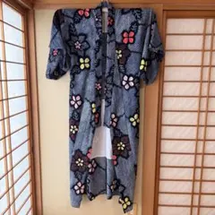 絞り 浴衣 紺地 緑 薄紫 朝顔 - メルカリ