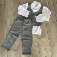 入園式　フォーマルスーツ 100cm ヘリンボーン柄