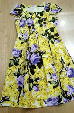 エムズグレイシー　花柄　ワンピース　パープル　イエローのサムネイル