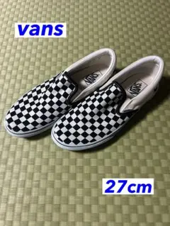 VANS チェッカー スリッポン 27cm