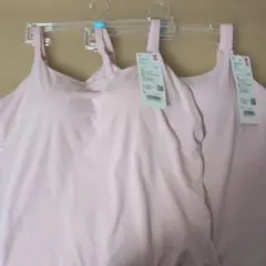 482184 UNIQLO エアリズムブラキャミソール L ピンク 2枚　ユニク